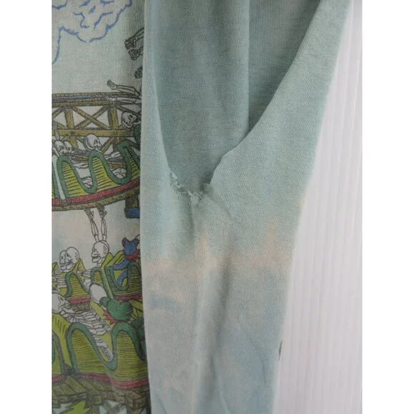 VINTAGE Grateful Dead Shirt Medium Liquid Brockum 1993 Roller Coaster*